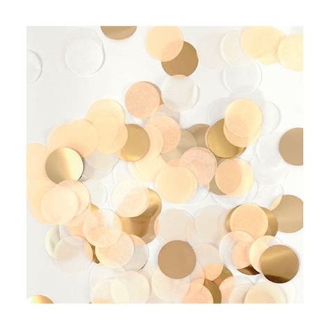 Confettis D Mm Papier Soie Creme Champ Blanc Or