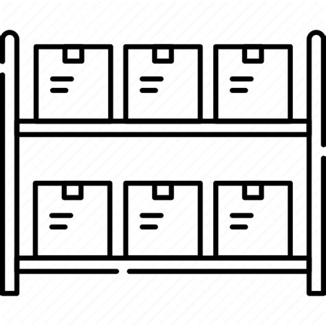 Pallet Storage Supplies Stockpile Rack Goods Icon Download On