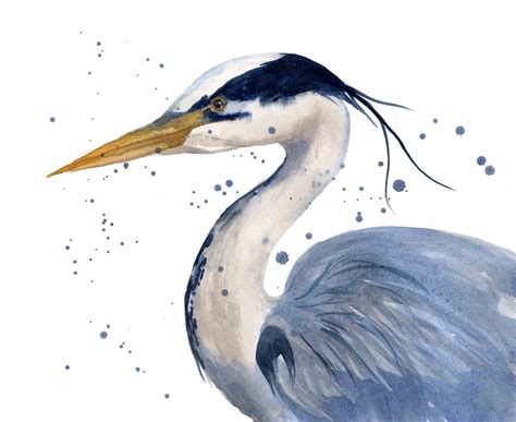 Blue Heron Painting Painting by Alison Fennell