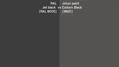 Ral Jet Black Ral Vs Jotun Paint Carbon Black Side By