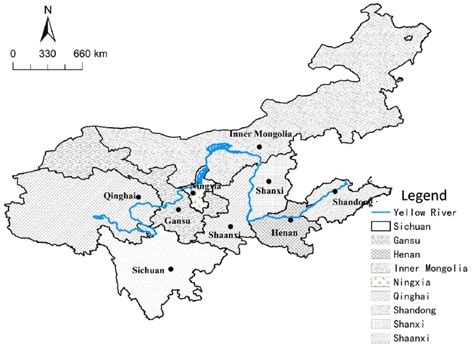 Location map of the Yellow River Basin. | Download Scientific Diagram