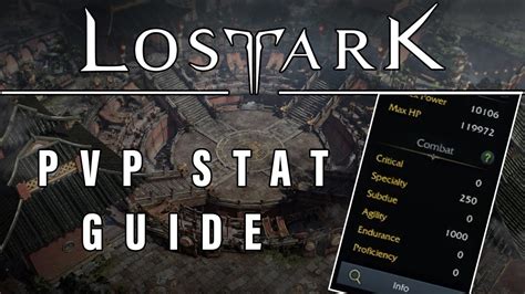 Lost Ark Pvp In Depth Stats Guide Pvp Stat Builds Youtube