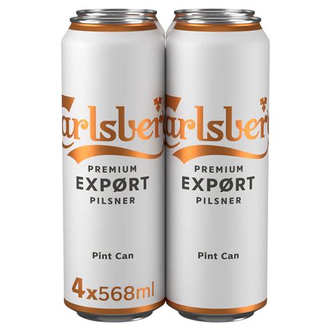 Carlsberg Export Lager Beer 4 X 568ml Pint Cans Beer Iceland Foods