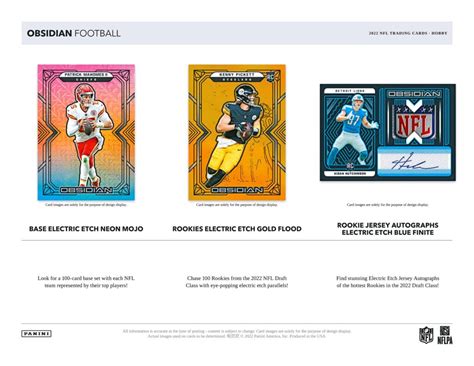 2022 Panini Obsidian NFL Football Cards