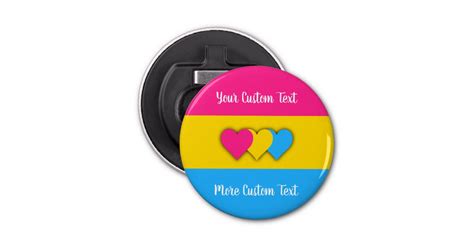 Pansexuality Pride Flag With Text Bottle Opener Zazzle