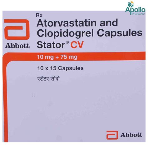 Stator Cv 10 Mg75 Mg Capsule 15s Price Uses Side Effects