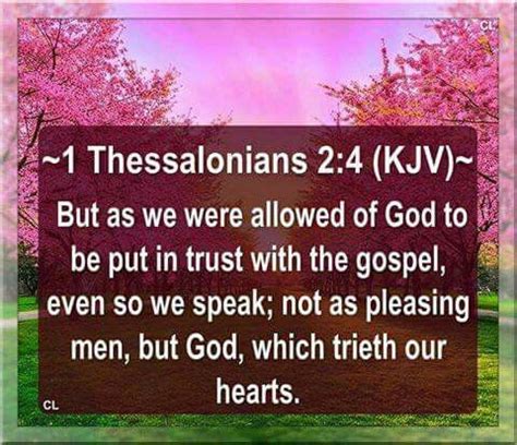 1 Thessalonians 2:4 KJV | Bible verses kjv, King james bible verses, Kjv