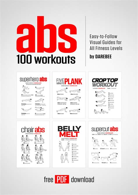 Abs 100 Workouts By Darebee 100 Workout Abs Workout 6 Pack Abs Workout