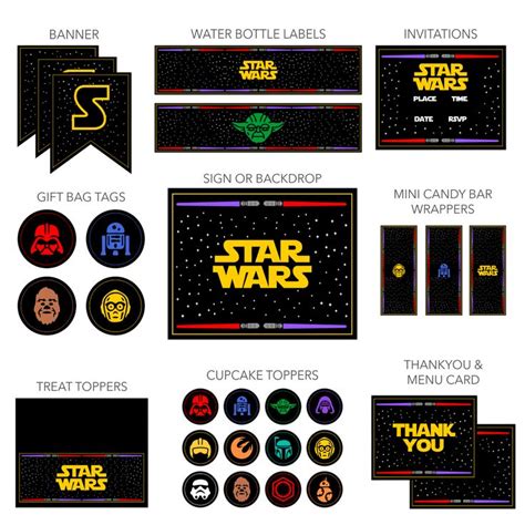 Star Wars Party Printables And Decorations For The Kidss Birthday Or