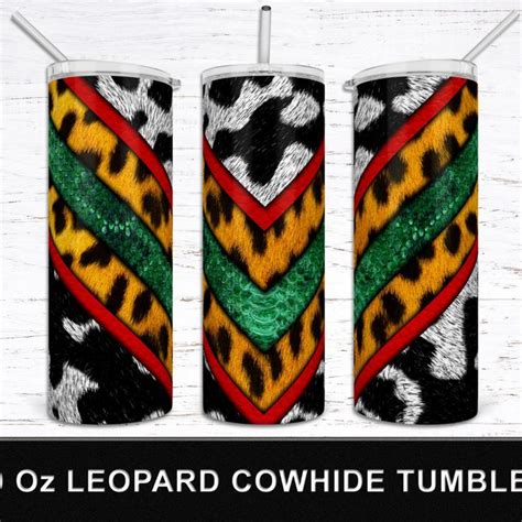 Cheetah Cowhide Tumbler Wrap Sublimation Graphic By Batvet Creative