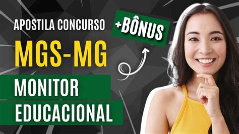 Concurso Público Mgs 2023 Apostila EspecÌfica Para Monitor