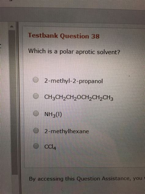 Solved Which Is A Polar Aprotic Solvent Chegg