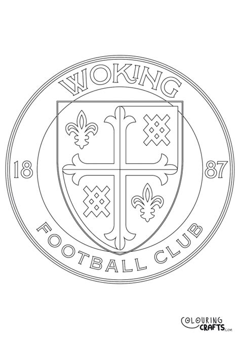 Woking Fc Badge Printable Colouring Page Colouring Crafts