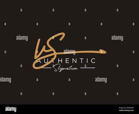 Letter Vs Signature Logo Template Vector Stock Vector Image And Art Alamy