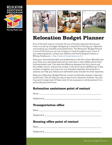 Plan Your Relocation Effortlessly With Our Printable Relocation Budget