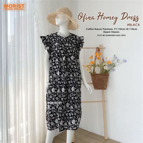 Jual Home Dress Rayon Premium Daster Busui Polos Motif Original