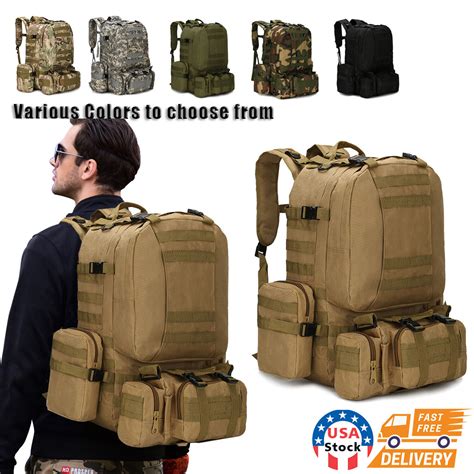 L Outdoor Military Molle Tactical Backpack Rucksack Camping Bag