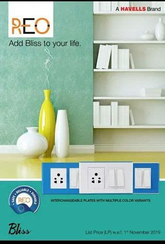 10a Havells Reo Bliss Modular Switches 1m 1 Way At Rs 17piece In New Delhi