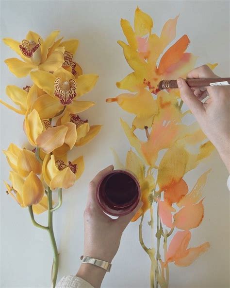 Helen Dealtry On Instagram Gestural Orchid Watercolor For Your