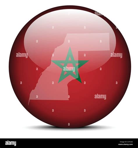 Vector Image Map On Flag Button Of Western Sahara Stock Vector Image