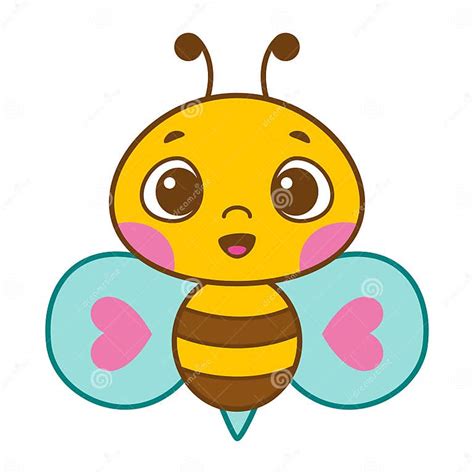 Cute Bee Cartoon Vector Illustration Stock Vector Illustration Of