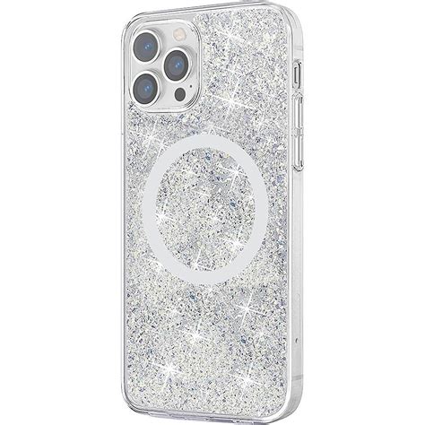 Best Buy Saharacase Sparkle Case With Magsafe For Apple Iphone 13 Pro Max Clearsilver Cp00165