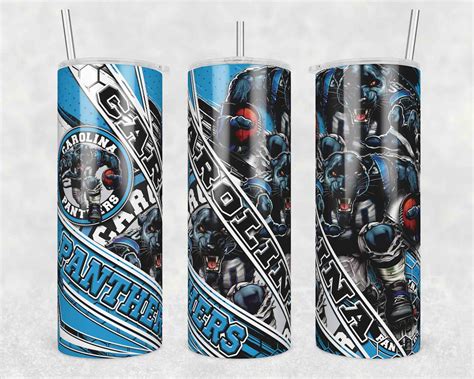 Carolina Panthers Mascot Tumbler Wrap, 20oz Tumbler Wrap - SvgBdaDesigns