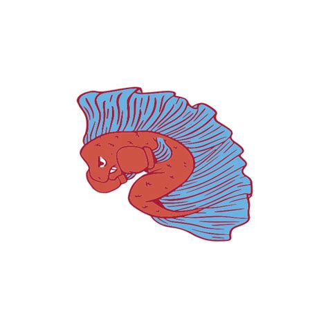 Red And Blue Fish Png And Svg Design For T Shirts