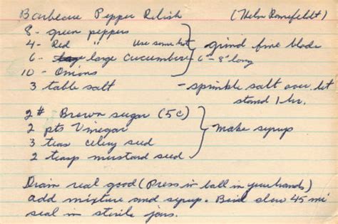 Barbecue Pepper Relish – Vintage Canning Recipe « RecipeCurio.com