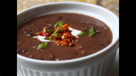 Quick Black Bean Soup Recipe Easy Bacon Black Bean Soup Youtube