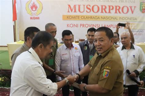 Gubernur Arinal Djunaidi Terpilih Menjadi Ketua Umum Koni Provinsi