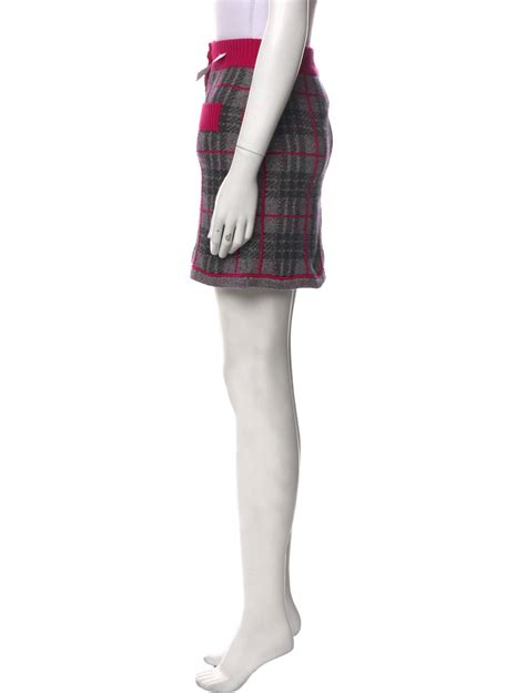 Burberry London Plaid Print Mini Skirt Neutrals Skirts Clothing