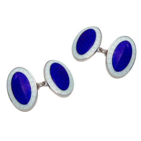 Blue Enamel Cufflinks Levins Fine Jewellery Nottingham