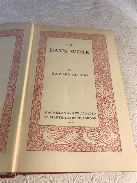 The Day S Work Rudyard Kipling Treasure Antique Appraisers