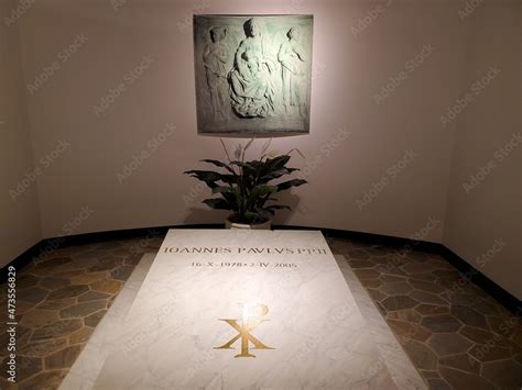 A Replica Of The Crypt Of Pope John Paul Ii On Display In The National