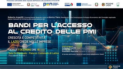 Bandi Per L Accesso Al Credito Delle Pmi Lazioinnova