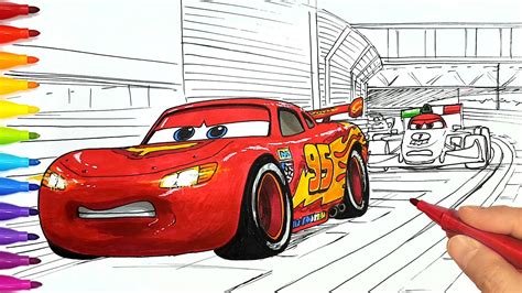 How To Draw Lightning Mcqueen From Cars