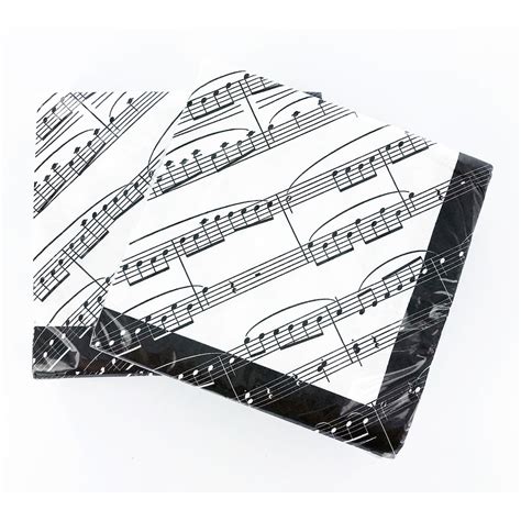 Music Notes Napkins Pack Of Beverage Size Music Decoupage Etsy