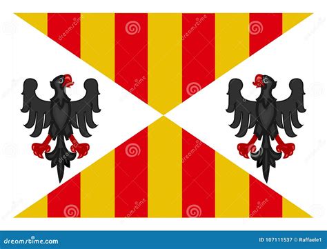 Flag Of Sicily Kingdom Stock Vector Illustration Of Sicily 107111537