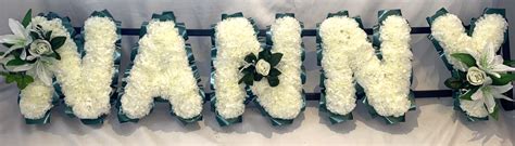 Nanny Funeral Tribute Any 5 Letter Name Classic Memorial Silky Bouquets