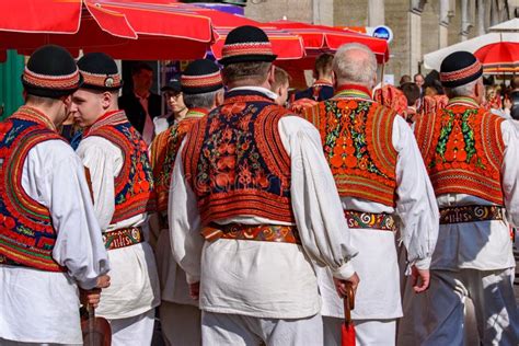 Croatian People with Traditional Clothes in Zagreb Editorial Photo ...