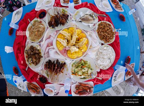 Traditional Party food in Philippines Stock Photo - Alamy