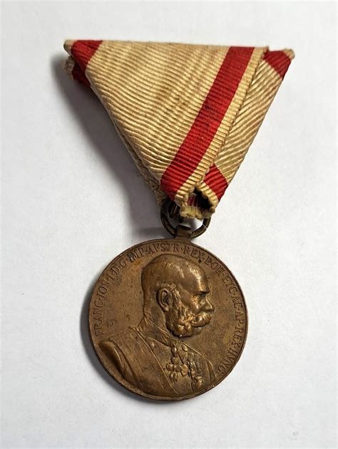 Sterreich Kaiser Franz Joseph Medaille Signum Memoriae Am Dreiecksband