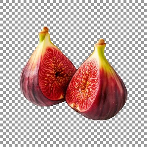 Premium Psd Fresh Pair Of Fig Fruit Isolated On Transparent Background