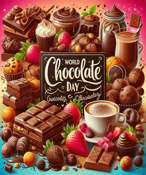 Premium Photo A Poster With Chocolates Happy Chocolates Day Poster