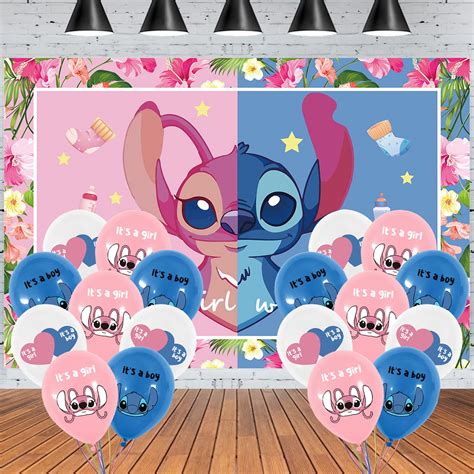 Buy Stitch And Angel Gender Reveal Party Banner Stitch And Angel