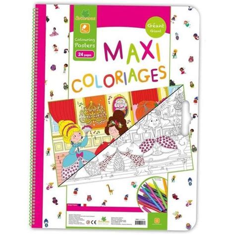 Cahier De Coloriages G Ant Maxi Coloriages Jumbo Fille Cdiscount