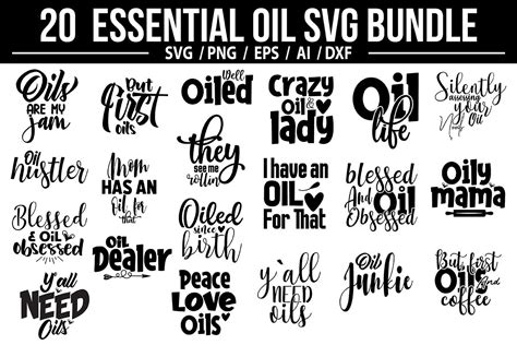 Essential Oil Svg Bundle By Orpitaroy Thehungryjpeg