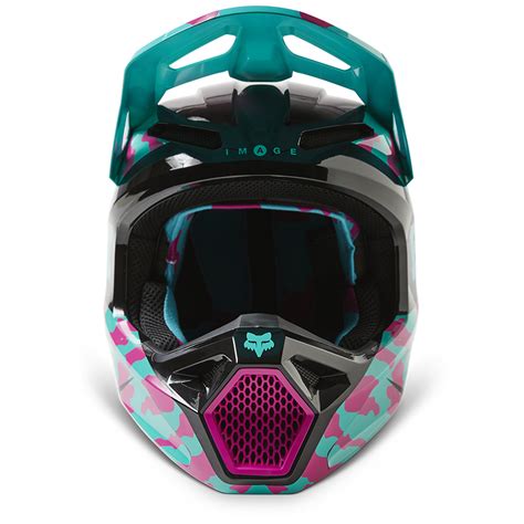 Fox Youth V1 Nuklr Helmet Mips Ece Teal Tracktion Motorcycles