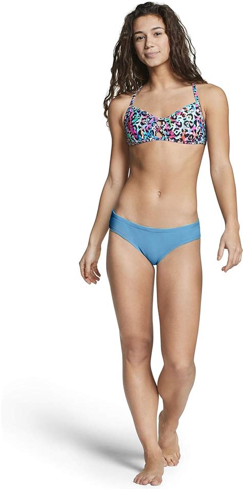 Speedo Womens Swimsuit Bottom Bikini Endurance Cheeky Hipster Blue